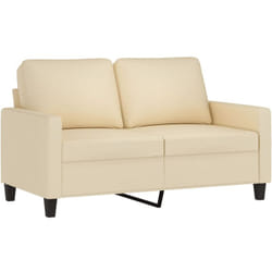 Canapé à 2 places Crème 120 cm Tissu vidaXL