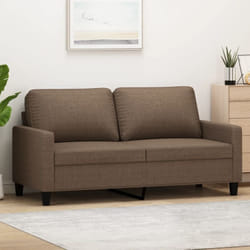 Vidaxl - Canapé à 2 places Marron 140 cm Tissu