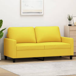 Vidaxl - Canapé à 2 places Jaune clair 140 cm Tissu