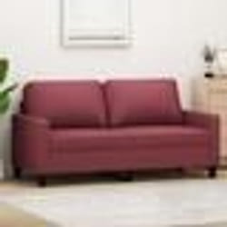 vidaXL Canapé à 2 places Rouge bordeaux 140 cm Tissu