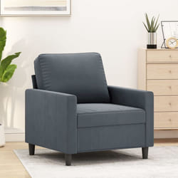 Vidaxl - Fauteuil Gris foncé 60 cm Velours