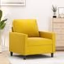vidaXL Fauteuil Jaune 60 cm Velours