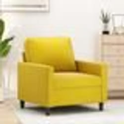 vidaXL Fauteuil Jaune 60 cm Velours