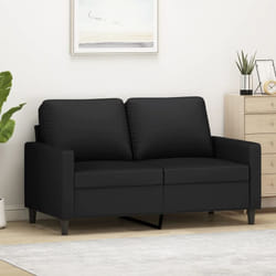 Vidaxl - Canapé à 2 places Noir 120 cm Velours