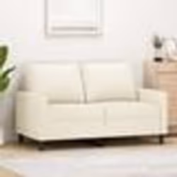 vidaXL Canapé à 2 places Crème 120 cm Velours