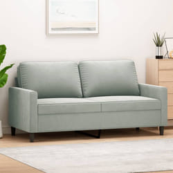 Vidaxl - Canapé à 2 places Gris clair 140 cm Velours
