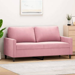 vidaXL Canapé à 2 places Rose 140 cm Velours