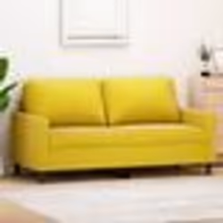 vidaXL Canapé à 2 places Jaune 140 cm Velours