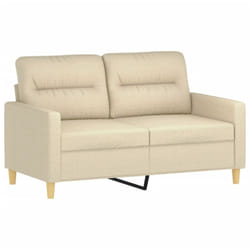 Vidaxl - Canapé à 2 places Crème 120 cm Tissu