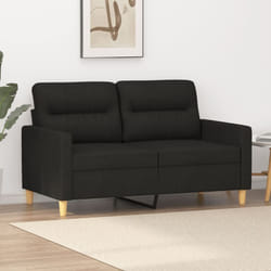 Vidaxl - Canapé à 2 places Noir 120 cm Tissu