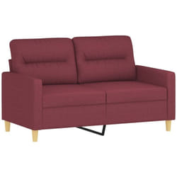 Canapé à 2 places Rouge bordeaux 120 cm Tissu Vidaxl