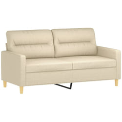 Vidaxl - Canapé à 2 places Crème 140 cm Tissu