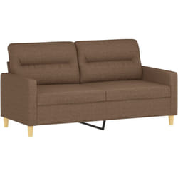 Canapé à 2 places Marron 140 cm Tissu Vidaxl