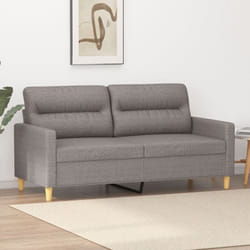 Vidaxl - Canapé à 2 places Taupe 140 cm Tissu