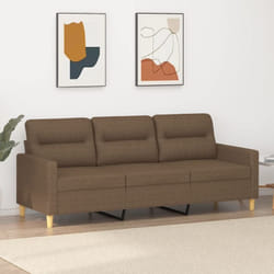 Vidaxl - Canapé à 3 places Marron 180 cm Tissu