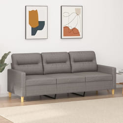 Vidaxl - Canapé à 3 places Taupe 180 cm Tissu