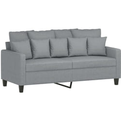 Canapé à 2 places Gris clair 140 cm Tissu Vidaxl