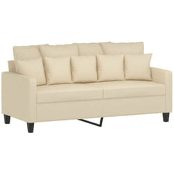 Vidaxl - Canapé à 2 places Crème 140 cm Tissu