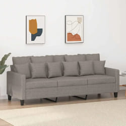 vidaXL Canapé 3 places Taupe