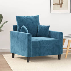Vidaxl - Fauteuil Bleu 60 cm Velours