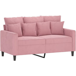 Vidaxl - Canapé à 2 places Rose 120 cm Velours