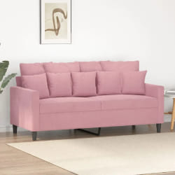 vidaXL Canapé 2 places - Rose