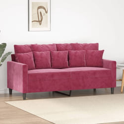 Vidaxl - Canapé à 2 places Rouge bordeaux 140 cm Velours