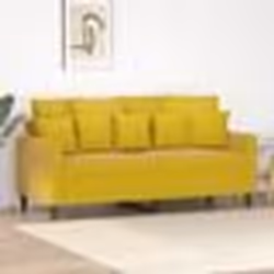 vidaXL Canapé à 2 places Jaune 140 cm Velours