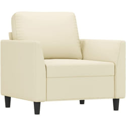 Fauteuil Crème 60 cm Similicuir - Vidaxl