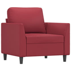 Fauteuil Rouge Bordeaux 60 Cm Similicuir Vidaxl