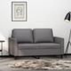 vidaXL Canapé à 2 places Gris 120 cm Similicuir