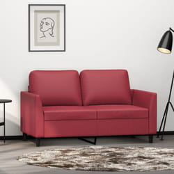 Vidaxl - Canapé À 2 Places Rouge Bordeaux 120 Cm Similicuir