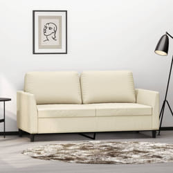 Vidaxl - Canapé à 2 places Crème 140 cm Similicuir
