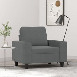 Vidaxl - Fauteuil Gris foncé 60 cm Tissu