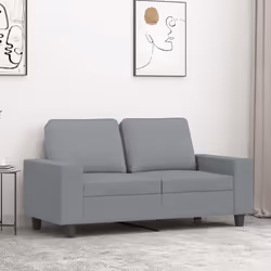 vidaXL Canapé à 2 places Gris clair 120 cm Tissu