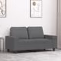 vidaXL Canapé à 2 places Gris foncé 120 cm Tissu