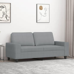 vidaXL Canapé à 2 places Gris clair 140 cm Tissu
