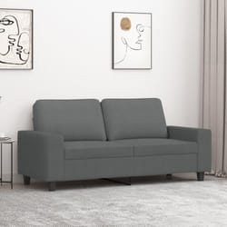 Vidaxl - Canapé à 2 places Gris foncé 140 cm Tissu