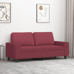 Canapé à 2 places Rouge bordeaux 140 cm Tissu Vidaxl