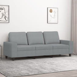 Vidaxl - Canapé à 3 places Gris clair 180 cm Tissu