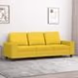 vidaXL Canapé à 3 places Jaune clair 180 cm Tissu