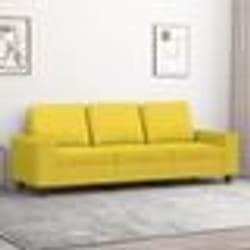 vidaXL Canapé à 3 places Jaune clair 180 cm Tissu