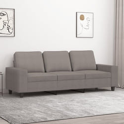 vidaXL Canapé à 3 places Taupe 180 cm Tissu