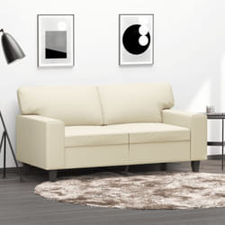 Vidaxl - Canapé à 2 places Crème 120 cm Similicuir