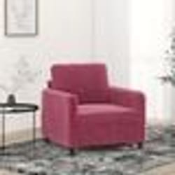 vidaXL Fauteuil Rouge bordeaux 60 cm Velours