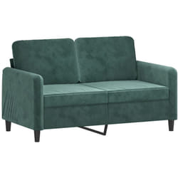 Vidaxl - Canapé à 2 places Vert foncé 120 cm Velours
