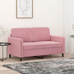 Vidaxl - Canapé à 2 places Rose 120 cm Velours