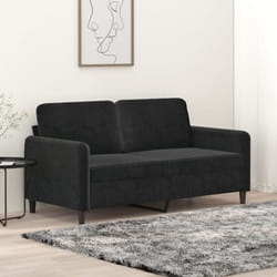 Vidaxl - Canapé à 2 places Noir 140 cm Velours