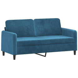 Canapé à 2 places Bleu 140 cm Velours vidaXL