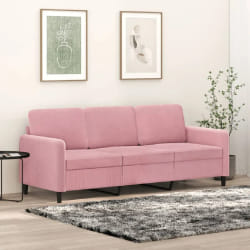 vidaXL Canapé 3 places Velours
